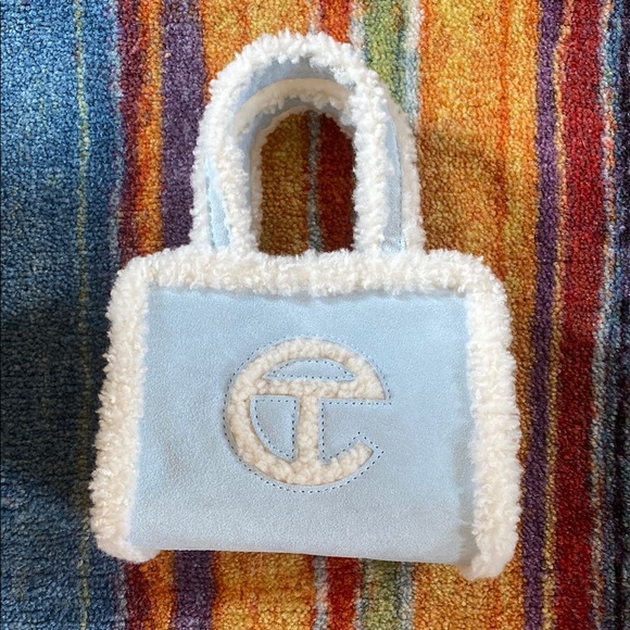 Telfar Light Blue Shearling Mini Bag - Picture 1 of 8
